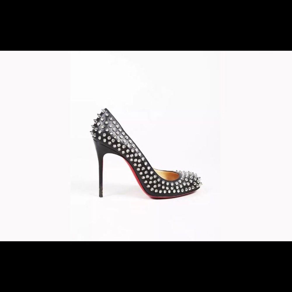 Christian Louboutin Fifi. Silver Spiked